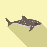 Cartoon whale shark illustration on pastel background vector