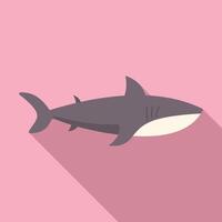 Minimalist shark illustration on pink background vector