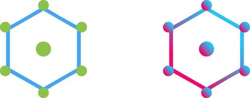 Unique Nodes Icon Design vector