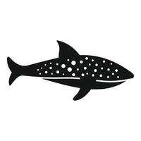 Whale shark silhouette illustration vector