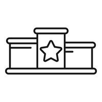 Staraccented pedestal icon line art vector