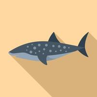 plano diseño ilustración de un manchado tiburón vector