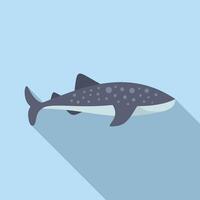 Whale shark illustration on blue background vector