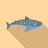 plano diseño ilustración de un ballena tiburón vector