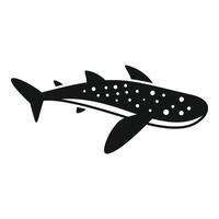 Black and white whale shark illustration vector