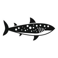 Silhouette of a spotted fish vector