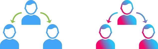 Unique Connected Profiles Icon Design vector