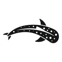 Silhouette of a spotted eel icon vector