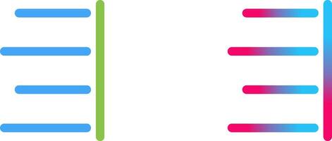 Unique Right Align Icon Design vector