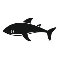 Silhouette of a shark on white background vector