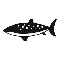 negro silueta de un manchado pescado vector