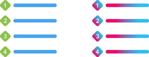 Unique Numbered list Icon Design vector
