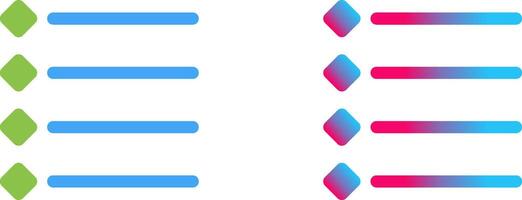Unique Bulleted list Icon Design vector