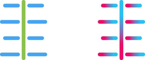 Unique Center Align Icon Design vector