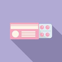 Credit card and medication pills icon vector