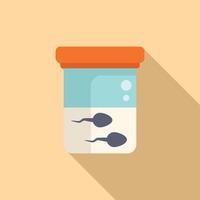 illustration of sperm sample in container vector