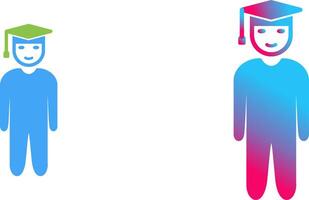 Unique Student Standing Icon Design vector