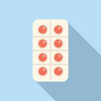 Flat design illustration of medicine pills blister vector