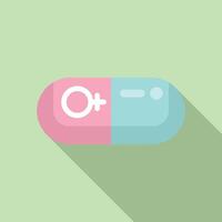 Gender equality concept pill icon vector