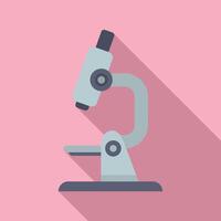 Flat design illustration of microscope on pink background vector