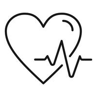 Heartbeat line within heart illustration vector