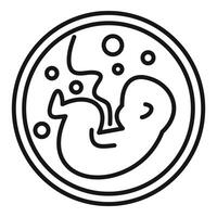 Iconic line art symbolizing the bond between mother and child within a circle vector