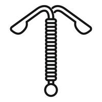 illustration of a coiled spring with hooks vector