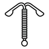 illustration of a coiled spring with hooks vector