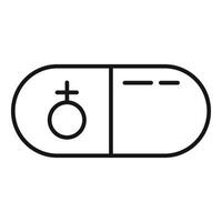 Gender equality symbol on capsule pill illustration vector