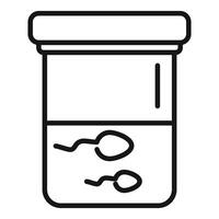 Laboratory test tube with cells icon vector