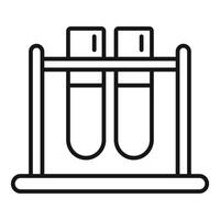 Laboratory test tubes line icon vector