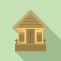 illustration of simplistic wooden house vector