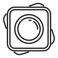 Minimalistic line art social media camera icon vector