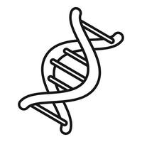 Black and white graphic of a dna double helix structure vector