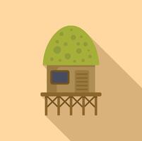 Stylized cartoon mushroom house illustration vector