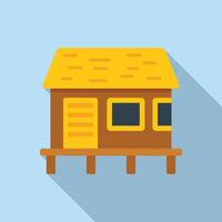 Colorful cartoon wooden house illustration vector