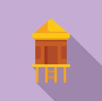 Flat design illustration of a classic water tower vector
