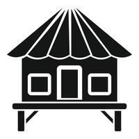 Black and white graphic of a stylized carnival tent, suitable for representing festivals and fairs vector