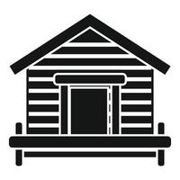 Iconic black cabin silhouette vector