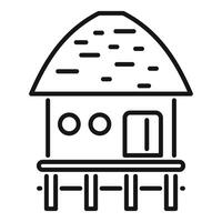 illustration of a stilt house vector