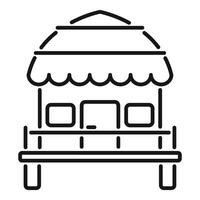 Minimalist line art of a storefront vector