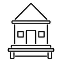 Outline icon of a simple house vector