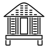 Linear icon of a classic house vector