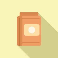 Flat design icon of book on pastel background vector