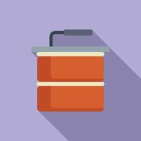 Modern flat design icon of red lunch box vector