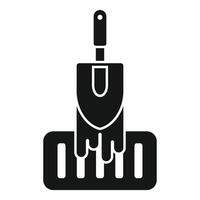 Black silhouette of garden spade and fork on white vector