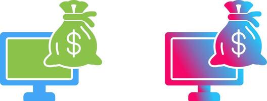 Online Loan Icon Design vector
