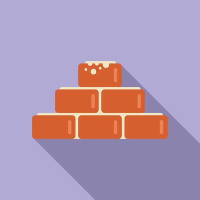 Stylized illustration of red bricks