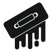 Rolling pin and dough icon vector