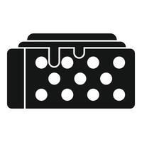 Flat icon of a game dice pouch vector